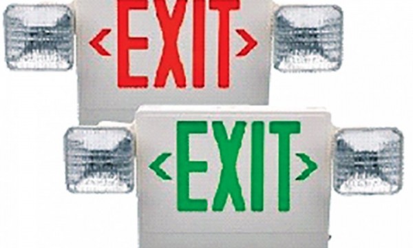 LED Exit/Emergency Light Combination